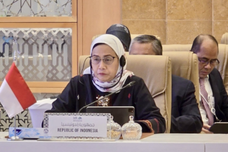 Menkeu Sri Mulyani Indrawati saat menghadiri Retret Gubernur Islamic Development Bank (IsDB) di Al-Madinah Al-Munawwarah, Kerajaan Arab Saudi. Foto: Kemenkeu