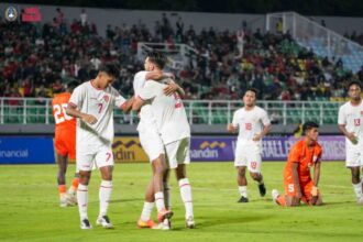 Timnas Indonesia U-20 saat mengalahkan Timnas India U-20 di Mandiri Challenge Series 2025 di Stadion Gelora Delta, Sidoarjo. Foto: PSSI