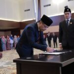 Jabatan Pimpinan Tinggi Madya kini ditempati Sriyana yang baru diangkat dan disumpah sebagai Sekretaris Jenderal (Sekjen) Lembaga Perlindungan Saksi dan Korban (LPSK), pada Kamis (20/2/2025). Foto: Ist