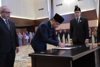 Jabatan Pimpinan Tinggi Madya kini ditempati Sriyana yang baru diangkat dan disumpah sebagai Sekretaris Jenderal (Sekjen) Lembaga Perlindungan Saksi dan Korban (LPSK), pada Kamis (20/2/2025). Foto: Ist