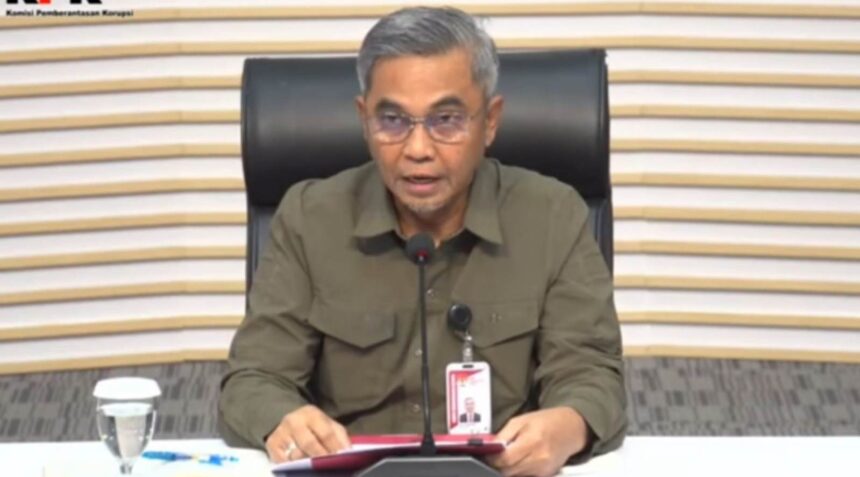 Ketua KPK, Setyo Budiyanto dalam jumpa pers di Gedung Merah Putih, Kuningan, Jaksel, Kamis (20/2/2025). Foto: Live streaming YT @kpkri