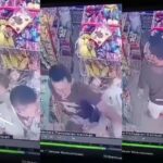 Seorang pria menganiaya istrinya di supermarket menggunakan batu bata. Foto: Tangkap an layar X @bacottetangga_