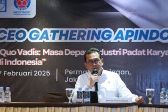 Mendag Budi Santoso saat menghadiri Forum CEO Gathering Apindo 2025 di Jakarta, Senin (17/2/2025). Foto: dok. Mendag