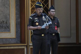 Jaksa Agung Muda Pidana Umum (JAM Pidum), Asep Nana Mulyana pada upacara “Capacity Building dan Sertifikasi Penanganan Perkara Aset Kripto” yang diselenggarakan di Badan Pendidikan dan Pelatihan (Badiklat) Kejaksaan RI, Jakarta, Senin (3/2/2025). Foto: Yudha Krastawan/ipol.id