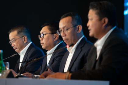 Jajaran Direksi Bank Mandiri. Berkat optimalisasi ekosistem wholesale, ekspansi kredit yang merata, dan transformasi digital yang agresif tapi prudent, total aset konsolidasi Bank Mandiri mencapai Rp 2.427 triliun, tumbuh 11,6% YoY. Foto: Dok Bank Mandiri