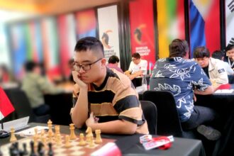 Tampil optimal, MI Yoseph Taher (2439) menambah nilai kemenangan dalam babak keenam dan ketujuh di pertandingan hari kelima, Kamis (20/2/2025) dalam Indonesian GM Tournament di Hotel Mewangi, Bandung, Jawa Barat Kamis (20/2/2025).