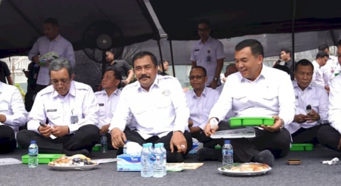 Menteri Imigrasi dan Pemasyarakatan (Imipas), Agus Andrianto dan jajaran di Rutan Kelas I Cipinang, Jakarta Timur, pada Selasa (25/2/2025). Foto: Imipas