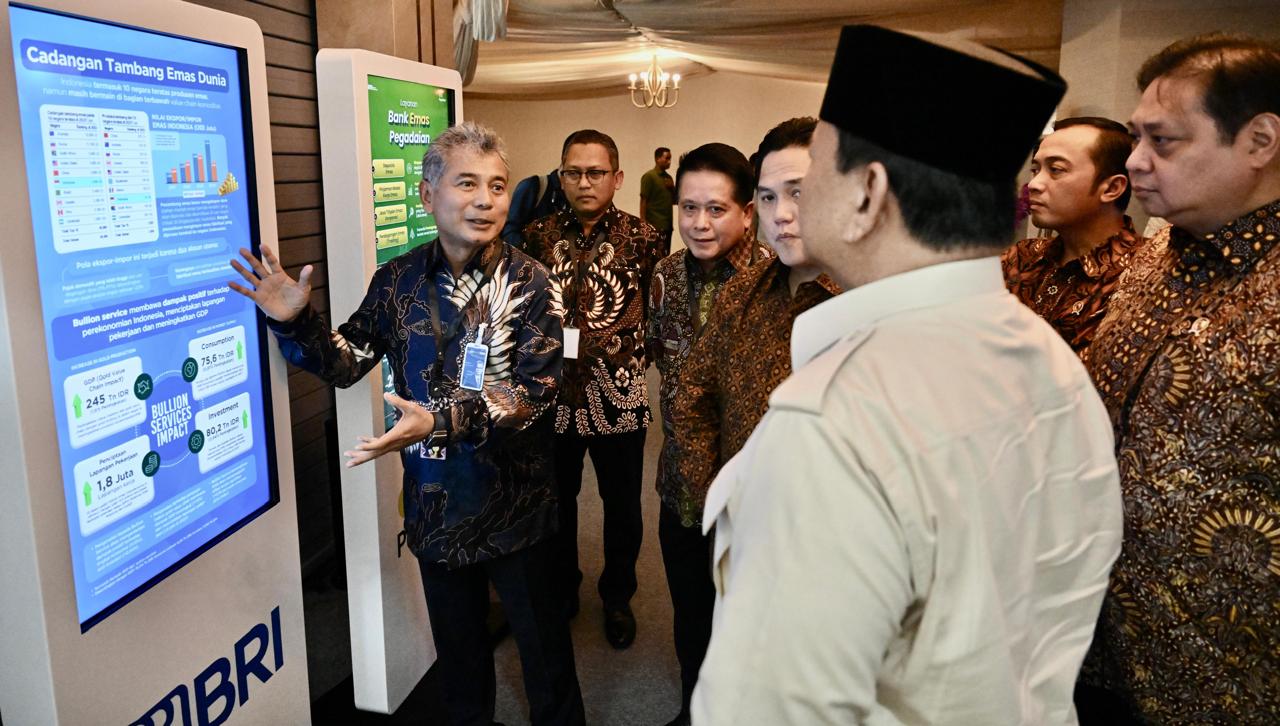 Presiden RI Prabowo Subianto telah meresmikan Layanan Bank Emas Pegadaian dan Bank Syariah Indonesia (BSI) pada Rabu (26/2) di The Gade Tower (Kantor Pusat Pegadaian), Jakarta.