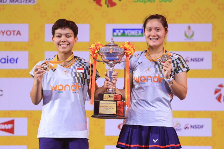 Lanny /Siti Fadia, Meraih Gelar juara Thailand Masters 2025. Foto/PBSI