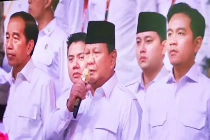 Prabowo Gibran di HUT Gerindra