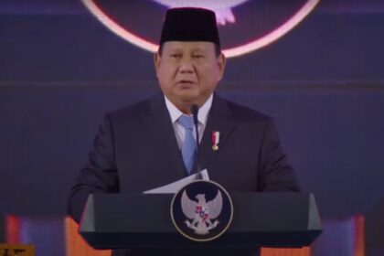 Presiden Prabowo Subianto saat peluncuran Danantara, Senin (24/2/2025). Foto: ipol.id