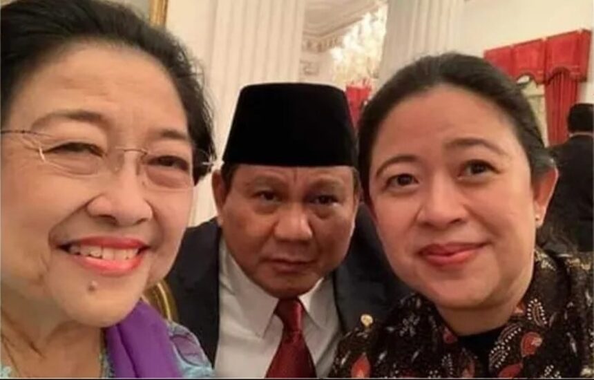 Megawati Soekarnoputri, Prabowo Subianto, dan Puan Maharani. Foto: Ist