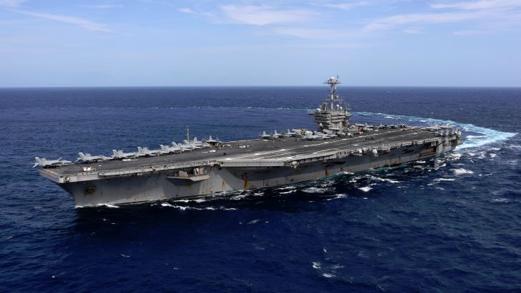 Kapal induk USS Harry S. Truman dikabarkan bertabrakan dengan kapal kargo di perairan Mesir. Foto: War Zone