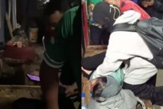 Nampak seorang perempuan Tangerang, berhasil ditangani oleh Petugas Pemadam Kebakaran (Damkar) Kota Bogor setelah mengalami kerasukan di Mako Damkar Sukasari. Foto: Tangkap layar IG @bogordailynews