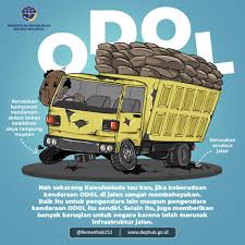 Ilustrasi kendaraan kelebihan muatan (ODOL). Foto: X @Kemenhub RI