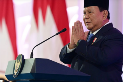 Presiden Prabowo Subianto saat meresmikan Danantara.