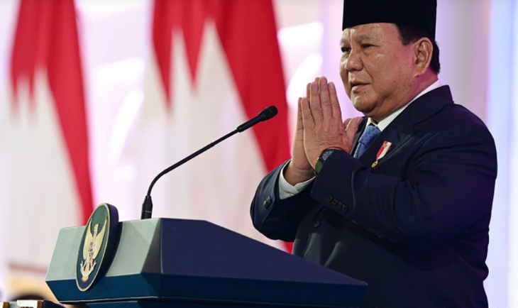 Presiden Prabowo Subianto saat meresmikan Danantara.