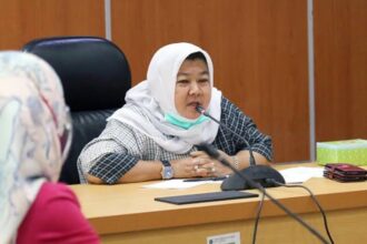 Anggota Komisi DPRD DKI Jakarta, Neneng Hasanah saat rapat Komisi. Foto: dok pribadi