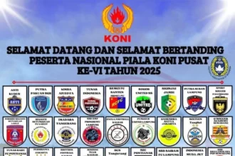 Logo peserta Piala Bergilir Ketua Umum KONI Pusat ke-6 tahun 2025. Foto/ist