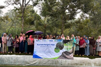 Rumah Pangan PNM diluncurkan di Kampung Madani PNM, Desa Langgongsari, Kecamatan Cilongok, Kabupaten Banyumas, Rabu (26/2/2025). Foto: PNM