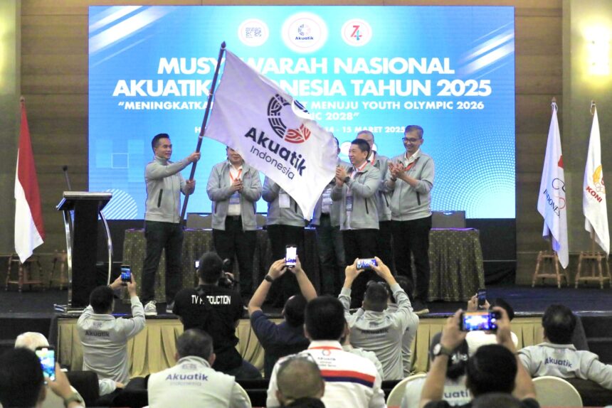 Hattrick Anindya Novian Bakrie, untuk kali ketiga terpilih menjadi Ketua Umum Pengurus Besar Akuatik Indonesia (PB AI).