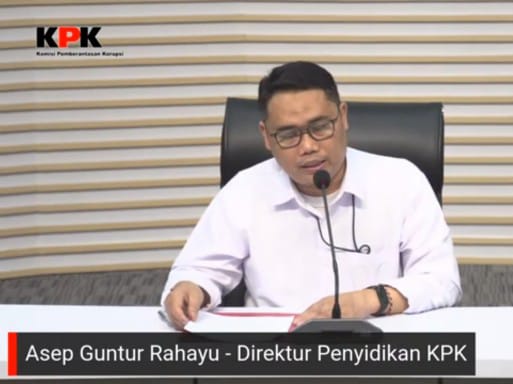 Direktur Penyidikan KPK, Asep Guntur Rahayu. Foto: Live streaming YT @kpkri