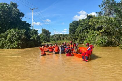 Kondisi banjir merendam Kabupaten Berau, Provinsi Kalimantan Timur, pada Selasa (25/3/2025). Foto: BPBD Kabupaten Berau
