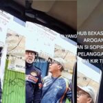 Sebuah video menunjukkan oknum dishub diduga meminta uang RP 1,5 juta kepada sopir karena kendaraan yang dibawanya telat melakukan uji KIR. Foto: Tangkap layar IG @bekasi.terkini