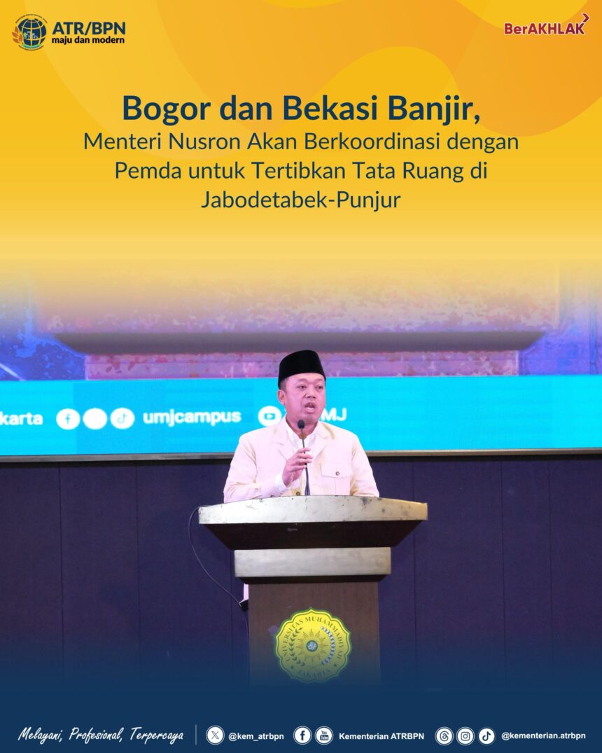 Menteri ATR/BPN di Universitas Muhammadiyah Jakarta. Foto: dok humas