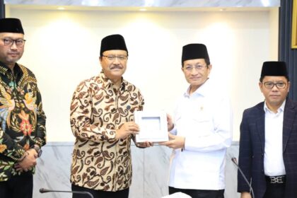 Menag dan Mensos menandatangai MoU untuk penguatan di bidang sosial dan bidang agama, Selasa (11/3/2025)