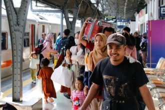 Suasana mudik di stasiun kereta api. Foto: dok KAI