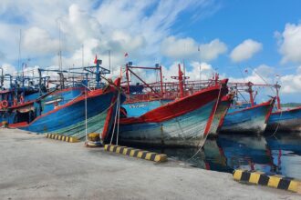 Kapal ikan yang ditahan KKP. Foto; dok humas