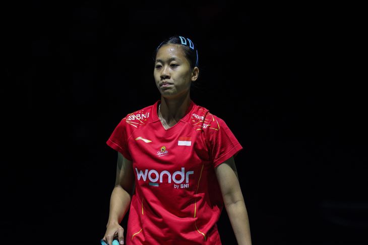 Putri Kusuma Wardani kalah dua gim langsung dari pemain China, Chen Yu Fei, yakni 15-21, 14-21.