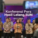 Menkeu Sri Mulyani menjelaskan hasil lelang SUN hari Selasa kemarin. Foto: Kemenkeu