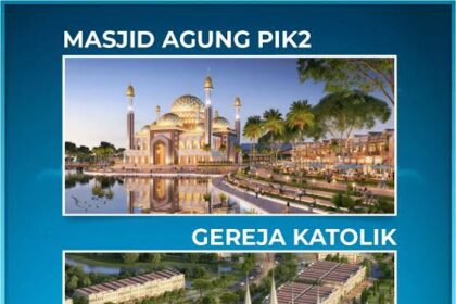 Ilustrasi tempat ibadah yang berada di taman Bhineka PIK 2.(foto IG Ecopark PIK 2)