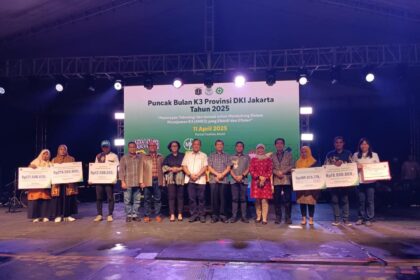 Pemerintah Provinsi DKI Jakarta melalui Dinas Tenaga Kerja, Transmigrasi dan Energi Provinsi DKI Jakarta memperingati Bulan Keselamatan dan Kesehatan Kerja (K3) Nasional 2025 yang dilaksanakan di Kawasan Pantai Ancol, Jakarta.