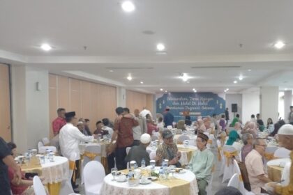 Ratusan pensiunan pensiunan sekwan dan ASN DPRD DKI menggelar silaturahmi. Foto Sofian/ipol.id