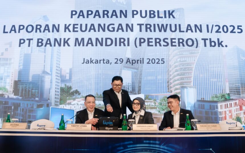 Paparan Publik Laporan Keuangan Triwulan I/2025 PT Bank Mandiri (Persero) Tbk, Jakarta, 29 April 2025. Foto: Dok Bank Mandiri