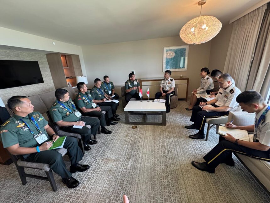 Kepala Staf Angkatan Darat (Kasad) Jenderal TNI Maruli Simanjuntak (kiri depan) saat menghadiri pembukaan Konferensi Pasukan Darat Pasifik (Land Forces Pacific atau LANPAC) 2025. Foto: Dispenad