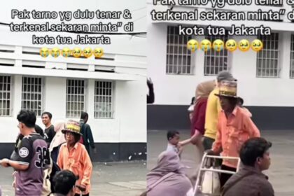 Pak Tarno saat di Kota Tua, Jakarta Barat. Foto: Tangkapan layar Instagram @mygigmedia