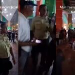 Kepala sekuriti Pasar Induk Kramatjati, Jakarta Timur mengalami intimidasi. Foto: Tangkapan layar Instagram @warungjurnalis