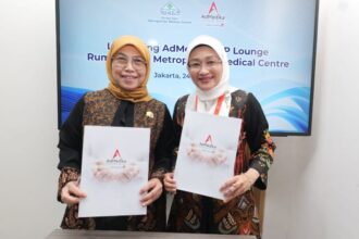 CEO AdMedika Dian Prambini saat memberikan sambutan pada peresmian AdMedika VIP Executive Lounge di Rumah Sakit Metropolitan Medical Centre (RS MMC). Foto: Telkom Indonesia