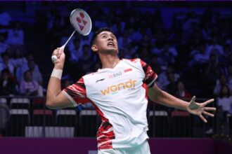 Tunggal putra Alwi Farhan berhasil menyumbang poin di Piala Sudirman 2025, Foto: PBSI