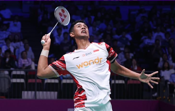 Tunggal putra Alwi Farhan berhasil menyumbang poin di Piala Sudirman 2025, Foto: PBSI