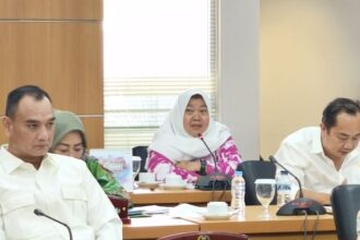 Anggota Komisi D DPRD DKI Jakarta, Neneng Hasanah saat melakukan inteupsi dalan rapat RKPD 2026.(foto sofian/ipol.id)