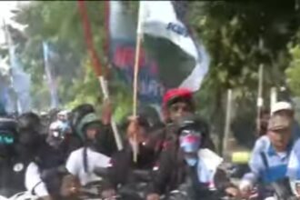 Ilustrasi aksi buruh pada May Day 1 Mei 2025.(foto istimewa)