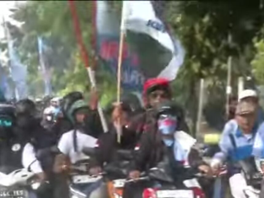 Ilustrasi aksi buruh pada May Day 1 Mei 2025.(foto istimewa)