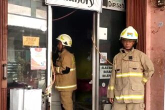 Mesin Pengering Berasap, Laundry, di Lubang Buaya Kebakaran