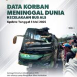 Data korban meninggal dunia pasca kejadian kecelakaan bus Antar Lintas Sumatera (ALS) yang merenggut belasan korban jiwa di Padang Panjang, Sumatera Barat (Sumbar), Rabu (7/5/2025). Foto: Kominfo Padang Panjang-Ist