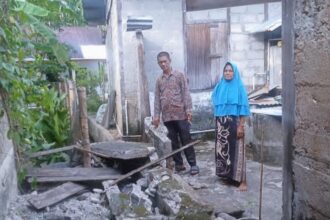 Dampak yang terjadi pascagempa di Kabupaten Aceh Barat Daya, pada Minggu (11/5/2025) siang. Foto: BPBD Aceh Barat Daya